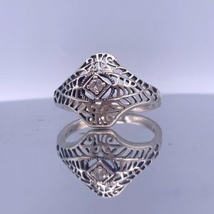 Vintage Sterling Silver Open-Work Ring